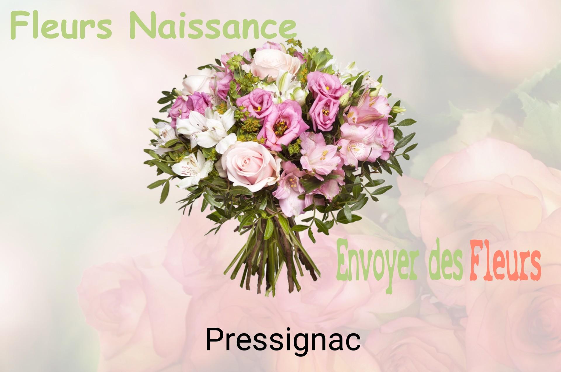 Bouquet de fleurs de naissance livré à Pressignac